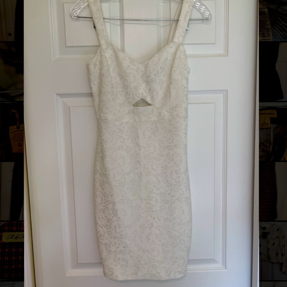 GUESS-White Cut Out Dress